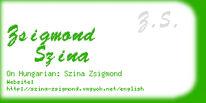 zsigmond szina business card